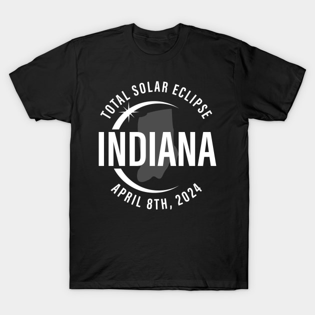 Indiana Total Solar Eclipse April 8 2024 Path of Totality 2024 North America T-Shirt by Happiness Shop